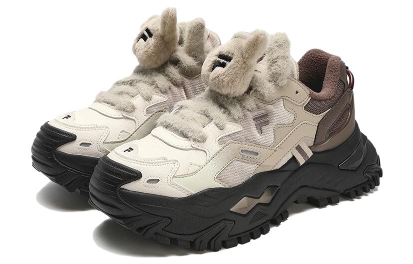 FILA FUSION Bianco Platform Sneakers 'White Beige Brown' Women's