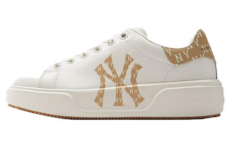 MLB Chunky Classic Abrasion Resistant Low Top Skateboard Shoes Unisex Light Sand
