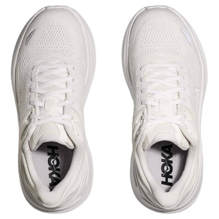 HOKA ONE ONE Bondi 9 Anti Slip Wear Resistant Low Top Training Running Shoes Women's White
