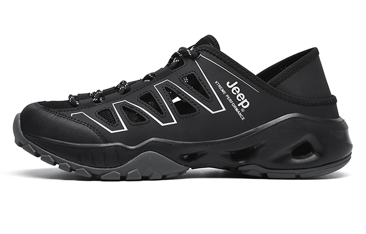 Jeep Low Top Outdoor Shoes Men's Black