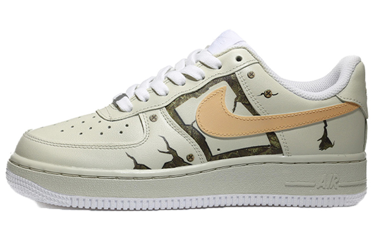 Nike Air Force 1 Anti-Slip And Wear-Resistant Lightweight Low-Top Skateboard Shoes Women's Ecru