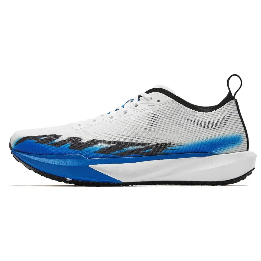 ANTA Running Shoes Men's Low top Ivory White/Medium Blue/Basic Black