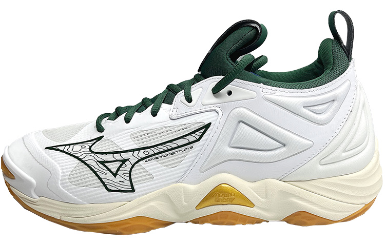 Mizuno Wave Momentum 3 'White Green Gold'