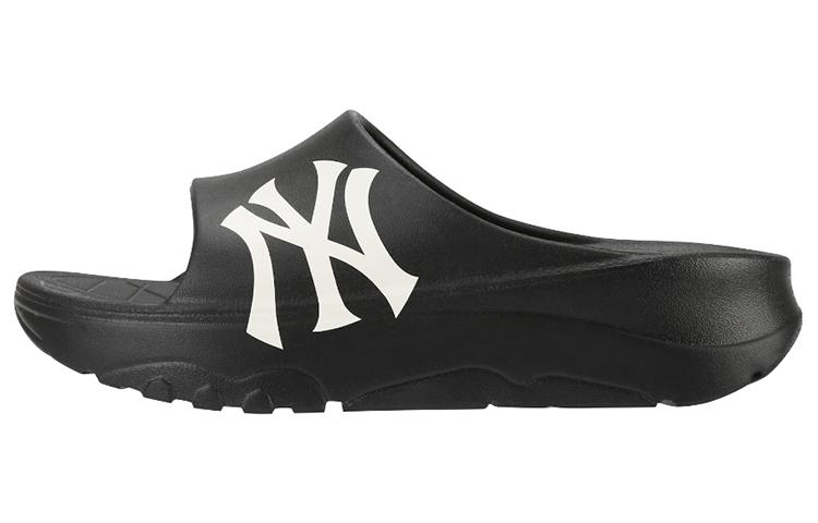 MLB Slipper Rubber Sole Slip-Resistant Slide Slippers Unisex Black