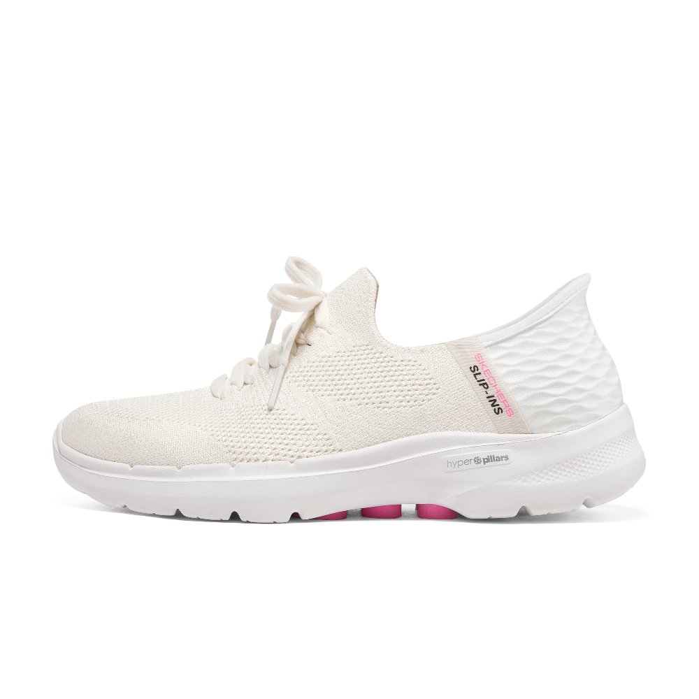Skechers Go Walk 6 Lace Up 'Off White' Women's