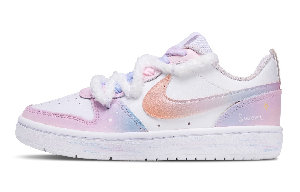 Nike Court Borough 2 Low Top Skateboard Shoes Women's Pink Purple