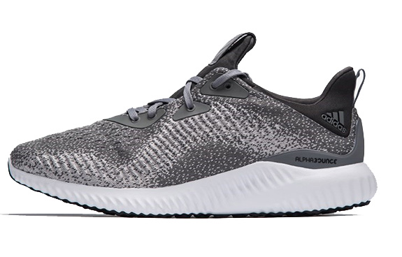 Adidas AlphaBounce Non slip Lightweight Low top Running Shoes Unisex Gray