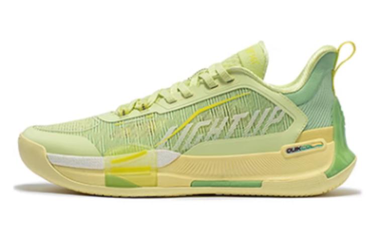 361° Burning Battle ISO Cushioning Breathable Low-Top Basketball Shoes Men's Green Yellow