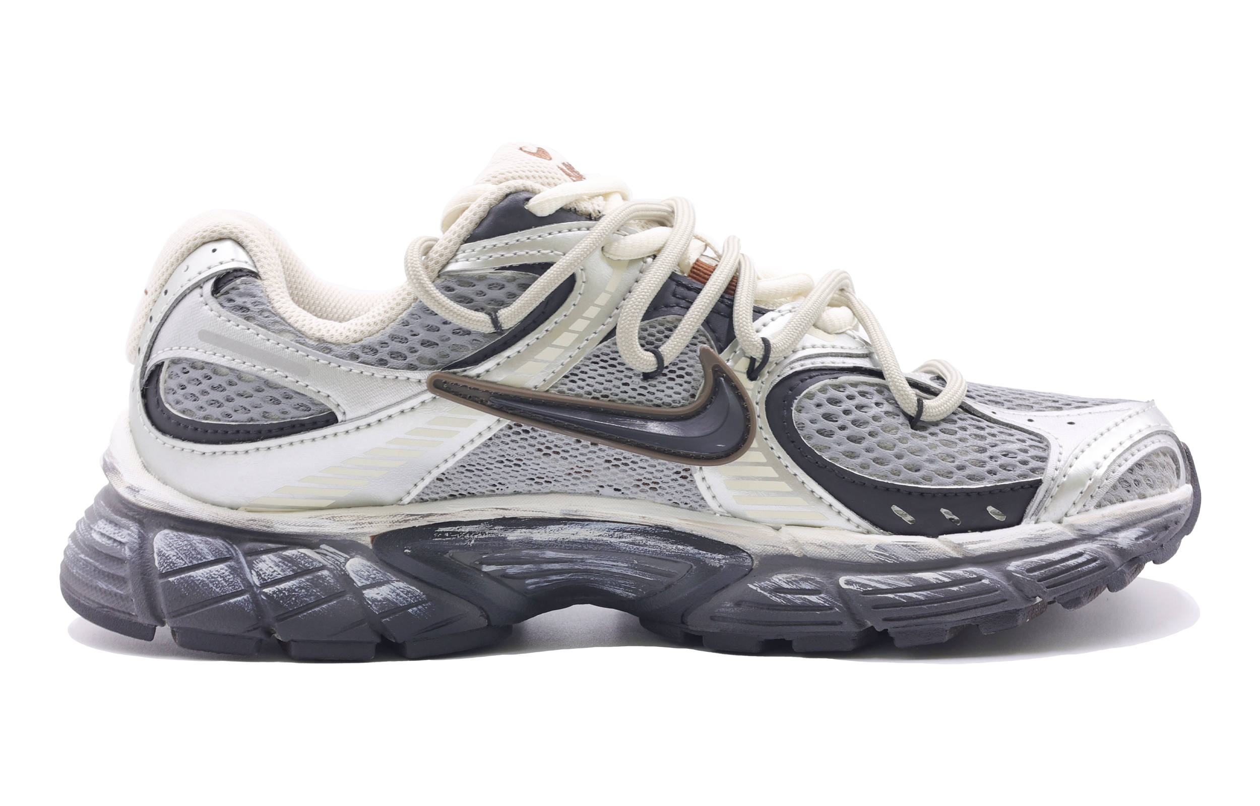 Nike V5 RNR Abrasion Resistant Breathable Low Top Casual Running Shoes Women's Silver Gray купить в интернет-магазине Yoocart с быстрой доставкой по России.