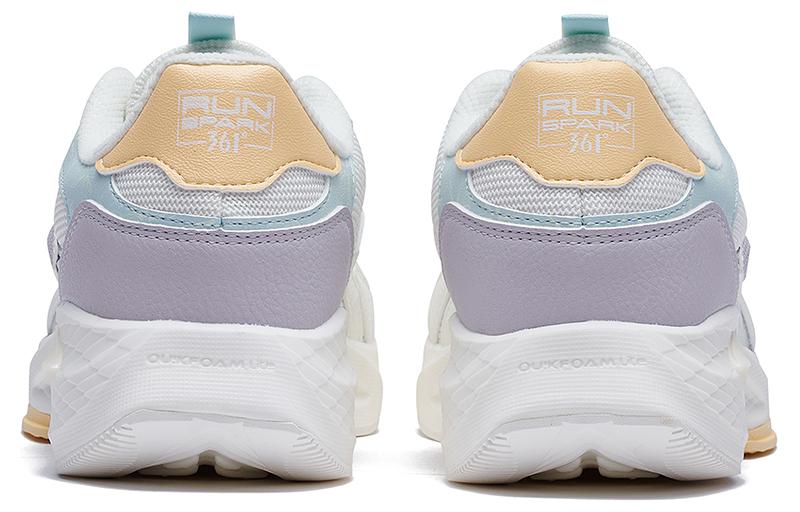 361° Anti Slip Wear Resistant Breathable Lightweight Low Top Running Shoes Women's White Yellow Blue Purple.