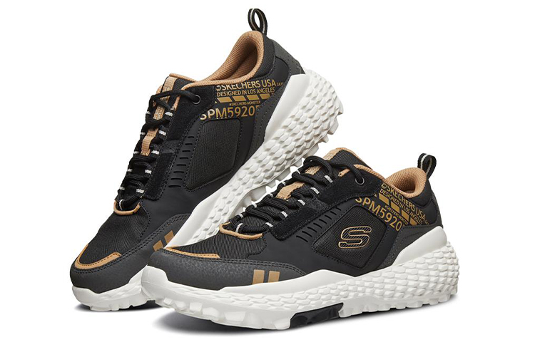 Skechers Monster Low Top Sneakers Black/Gold купить в интернет-магазине Yoocart с быстрой доставкой по России.