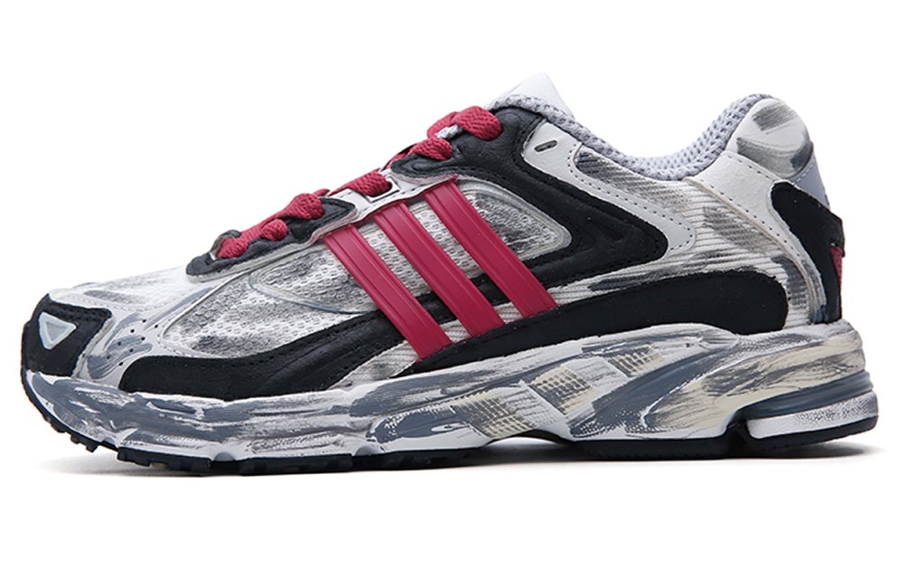 Adidas Originals Response Anti-Slip Wear-Resistant Low-Top Running Shoes Unisex Black Red