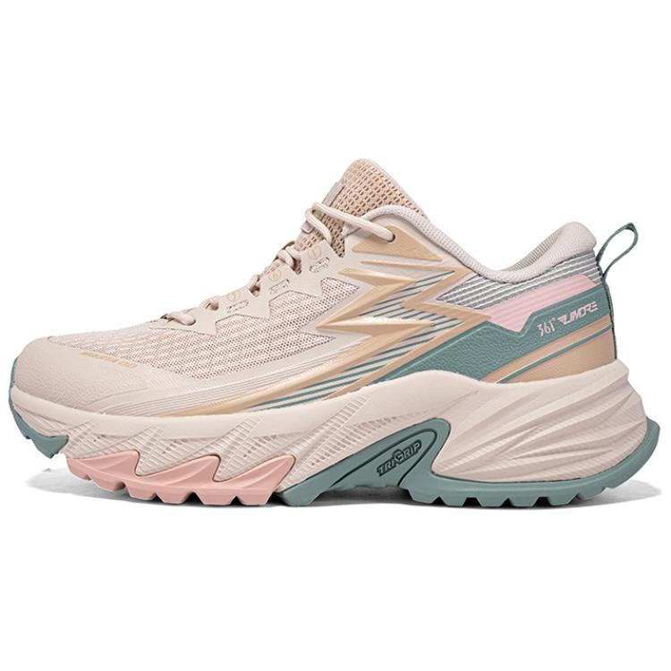 361° Wear-Resistant Slip-Resistant Low-Top Outdoor Shoes Women's Pink Green