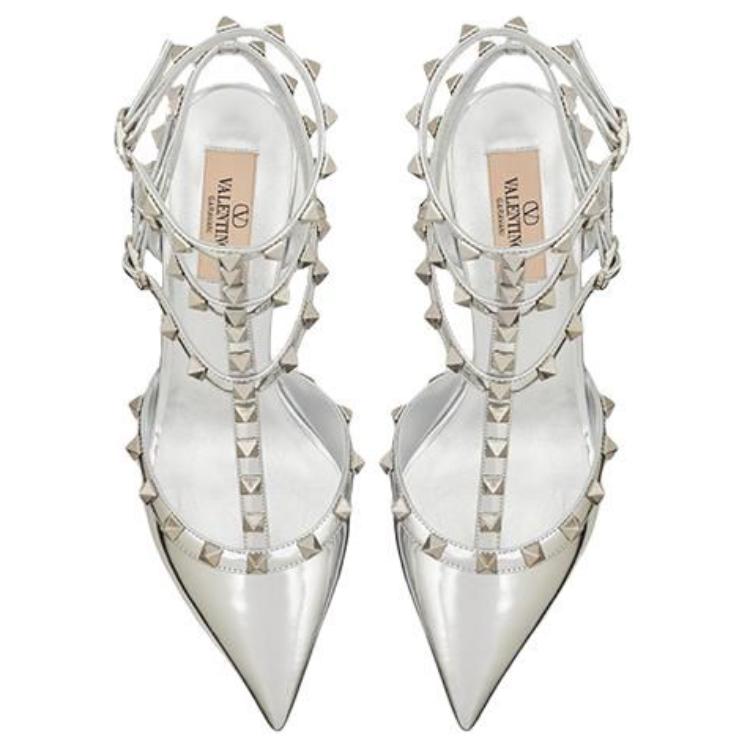 Valentino Garavani Rockstud Mirror-Effect Pumps