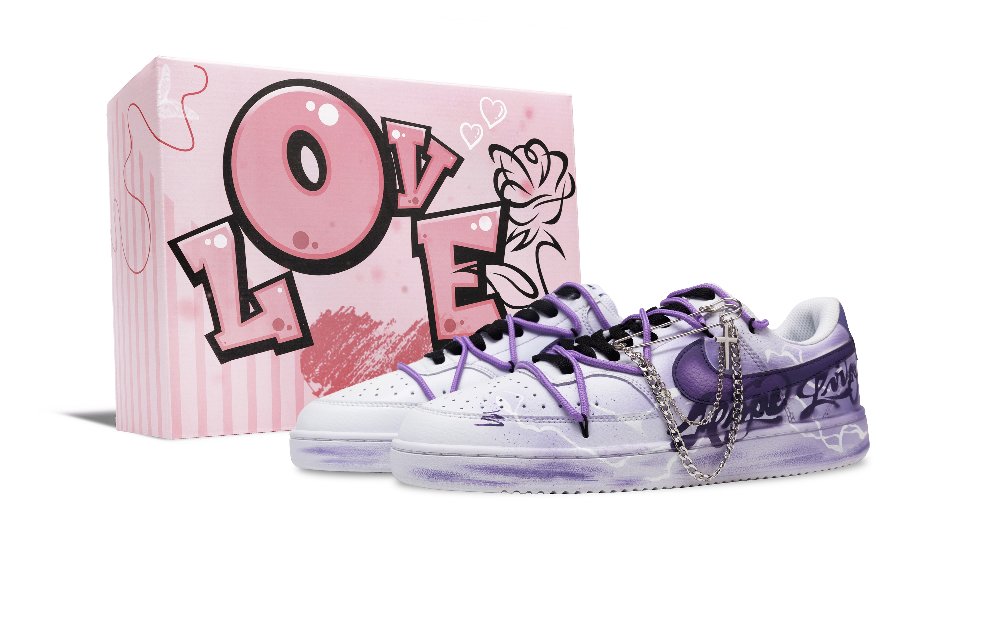 Nike Court Vision 1 Lady Ghost Slip Resistant Abrasion Resistant Low top Skateboard Shoes Men's Purple