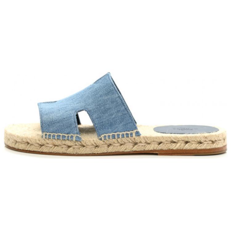 HERMES Antigua Stylish Sandals Men's Denim Blue