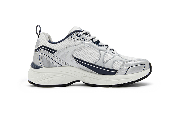 Champion Slip Resistant Running Shoes Unisex Silver White