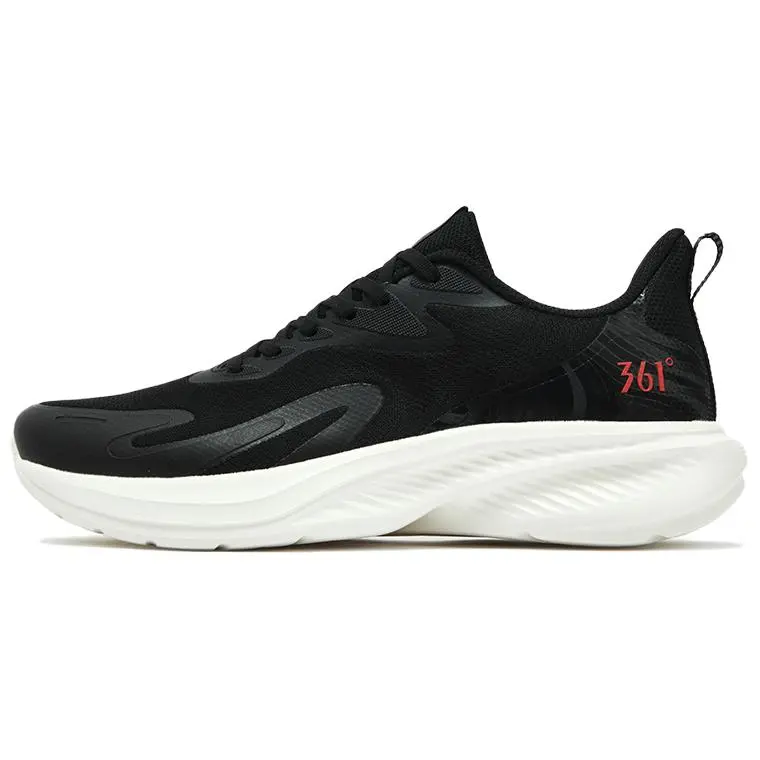 361° Abrasion Resistant Breathable Low top Casual Shoes Men's Black Red