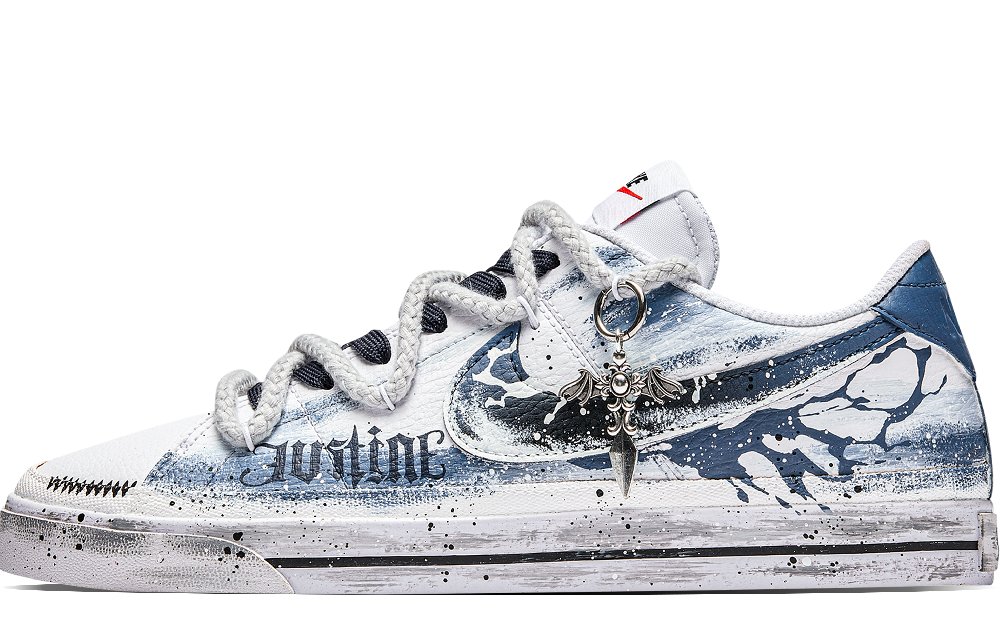 Nike Court Legacy Low Top Skateboard Shoes Men's Cosmic Blue