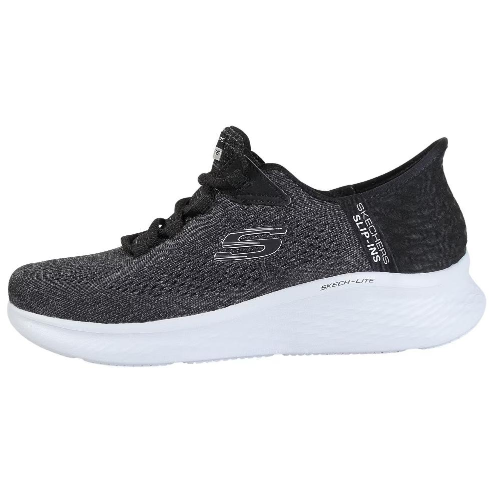 Skechers Slip Ins Slip-Ins Technology Cushioning Wear-Resistant Low-Top Casual Shoes Women's Black White