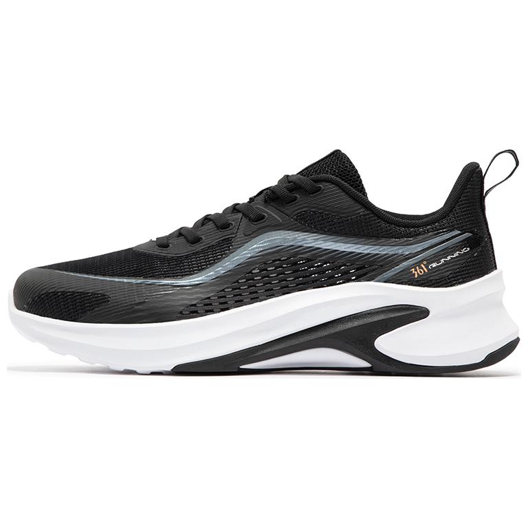 361° Abrasion Resistant Low Top Running Shoes Men's Black Gray