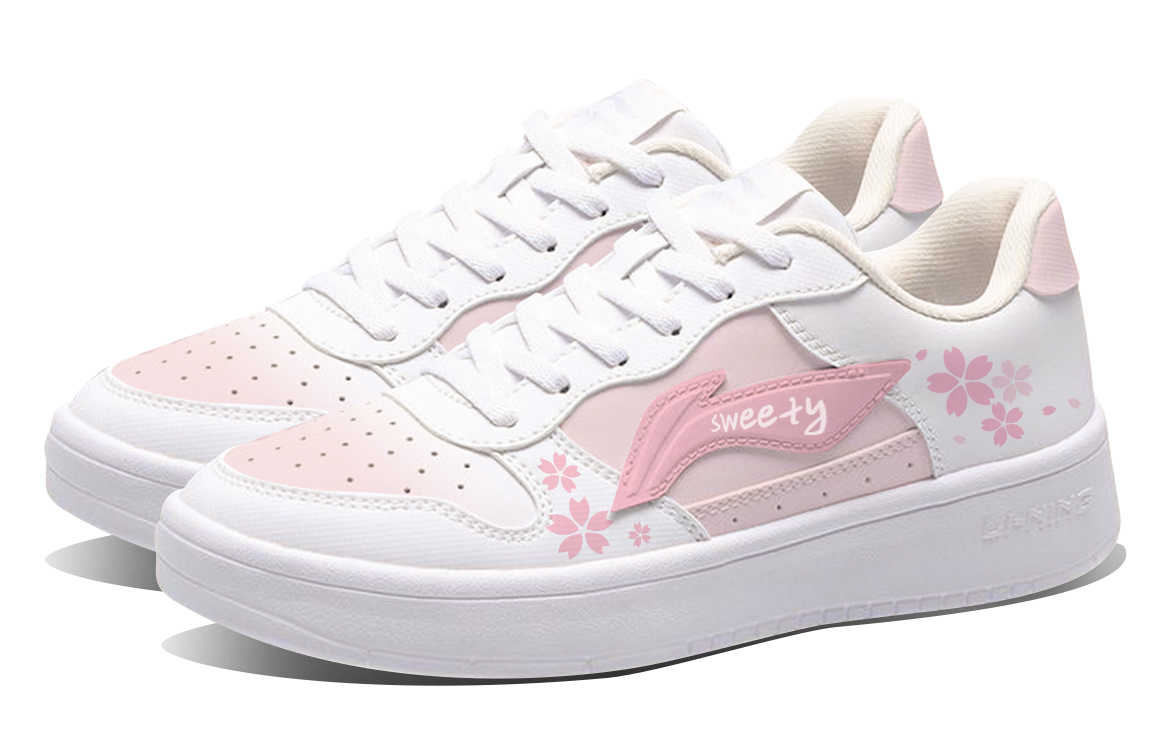 LiNing Pontoon Boats Abrasion Resistant Shock Absorbers Low Top Skateboard Shoes Women's Pink купить в интернет-магазине Yoocart с быстрой доставкой по России.