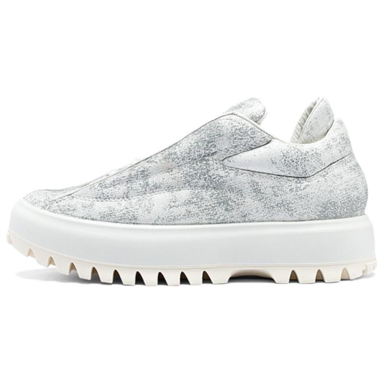 Ecco Low-Top Casual Shoes Women's White Silver