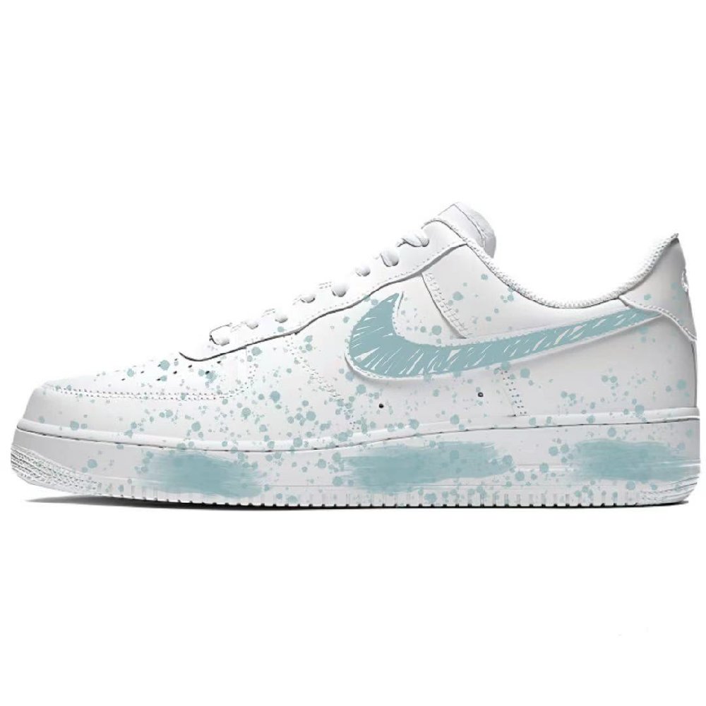 Nike Air Force 1 Cushioning, Wear Resistant Low Top Skateboard Shoes Unisex Blue
