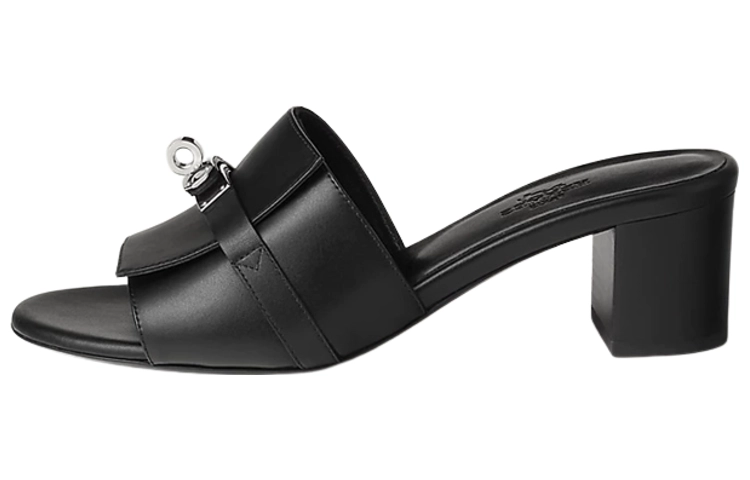 HERMES Kelly Slide Slippers Women's Black