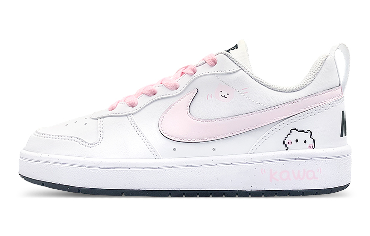 Nike Court Borough Low-Top Skateboard Shoes Women's White Pink