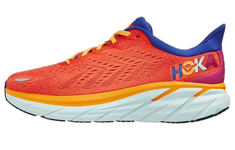 HOKA ONE ONE Clifton 8 Fiesta Orange Purple Women's