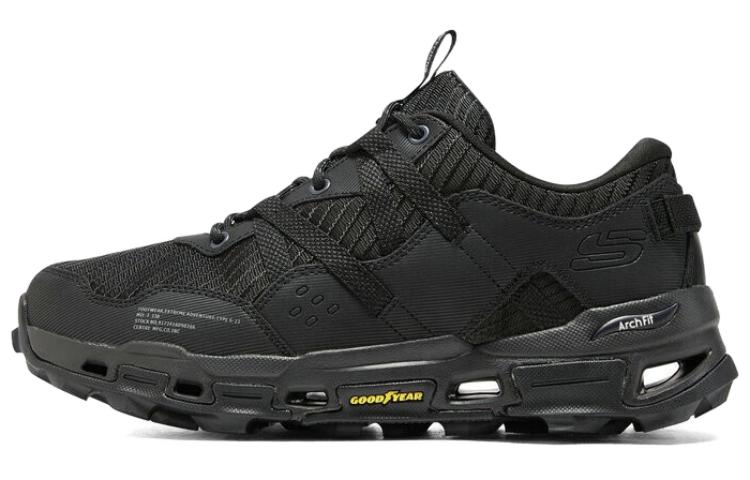 Skechers ARCH FIT GLIDE STEP TRAIL Low Top Running Shoes Men's All Black