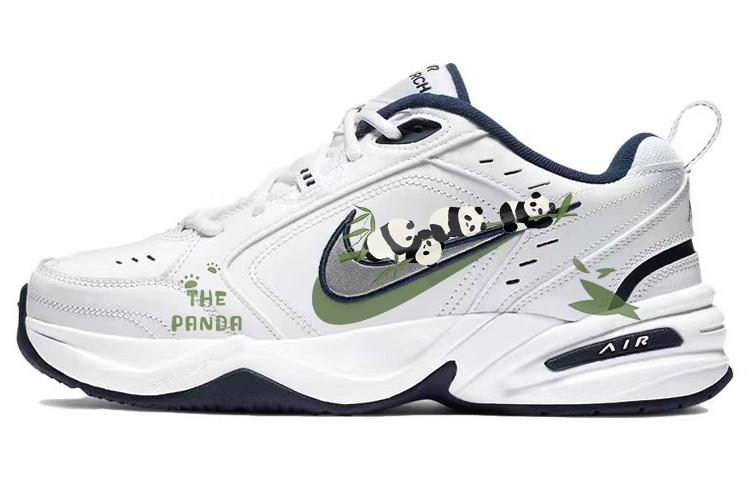 Nike Air Monarch 4 Anti-Slip Wear-Resistant Low-Top Chunky Sneakers Unisex Blue White