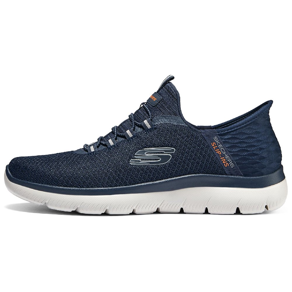 Skechers Sport Hands Free Slip-Ins Cushioning Wear-Resistant Low-Top Casual Shoes Men's Dark Blue