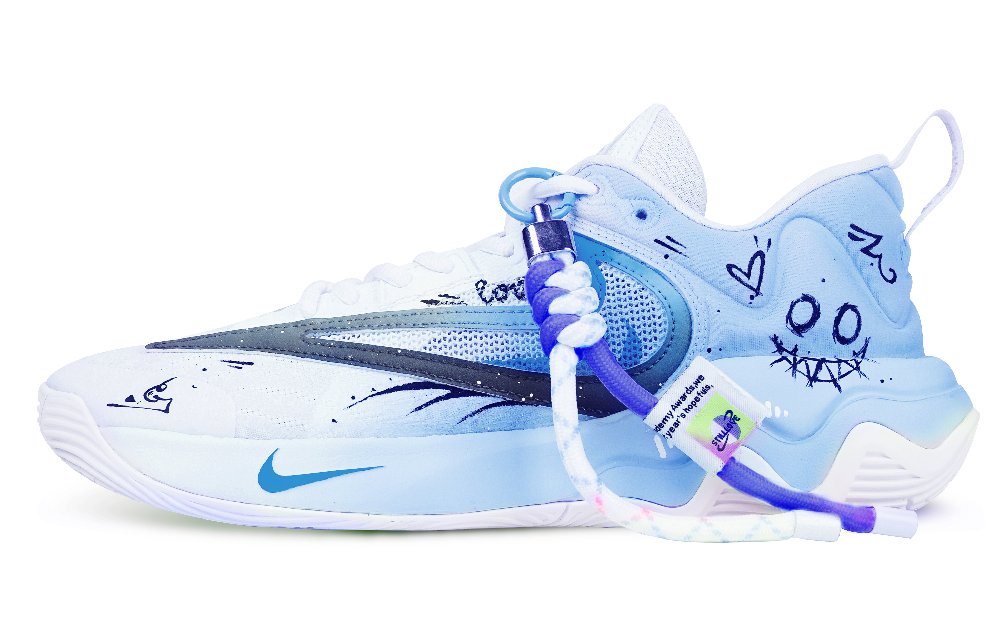 Nike Giannis Immortality Breathable Moisture-Wicking Quick Dry Low-Top Basketball Shoes Men's Sky Blue