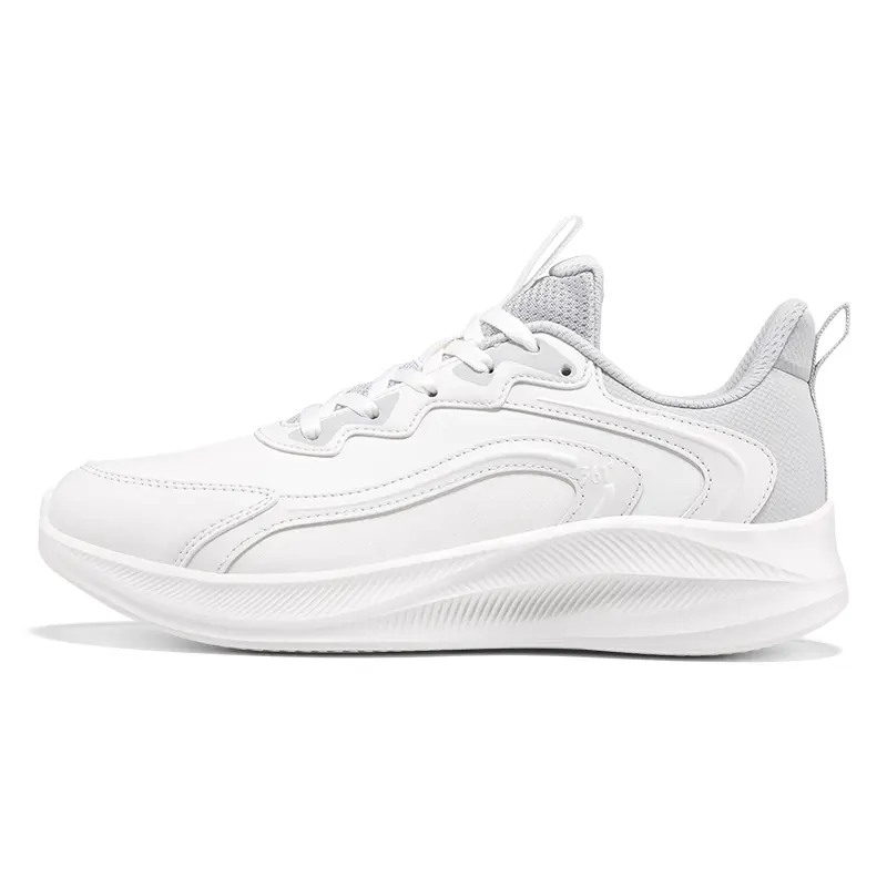 361° Yunshu Anti Slip Wear Resistant Low Top Running Shoes Women's White Gray