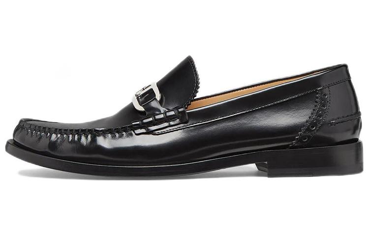 FENDI O'Lock Logo-Plaque Loafers