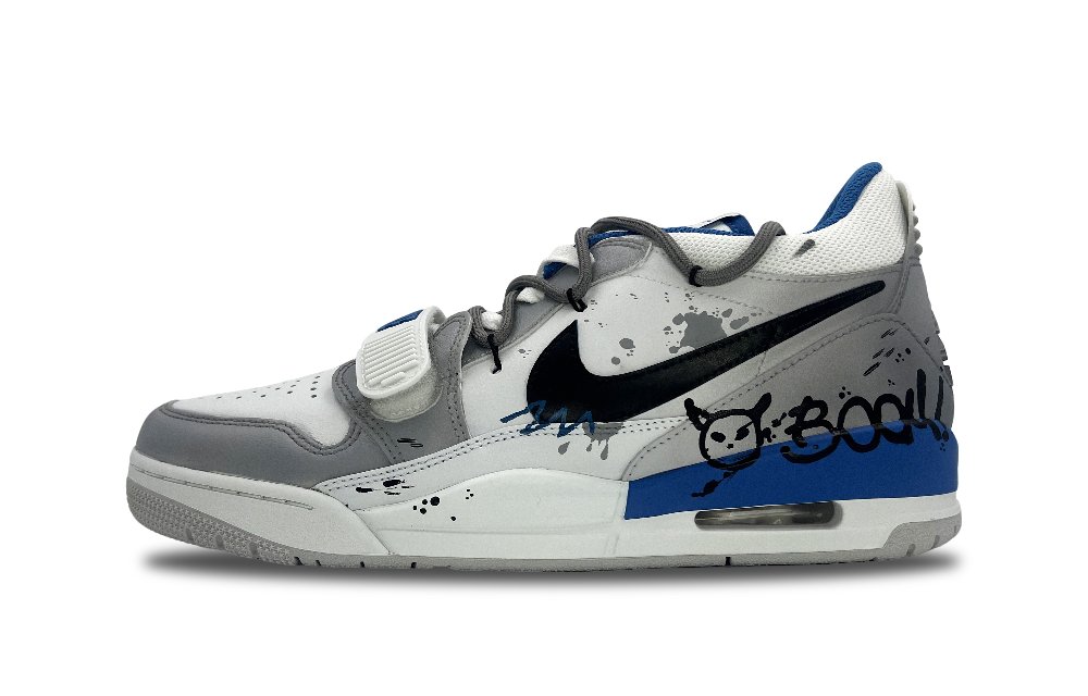 Jordan Legacy 312 Slip Resistant Low Top Vintage Basketball Shoes Men's Gray