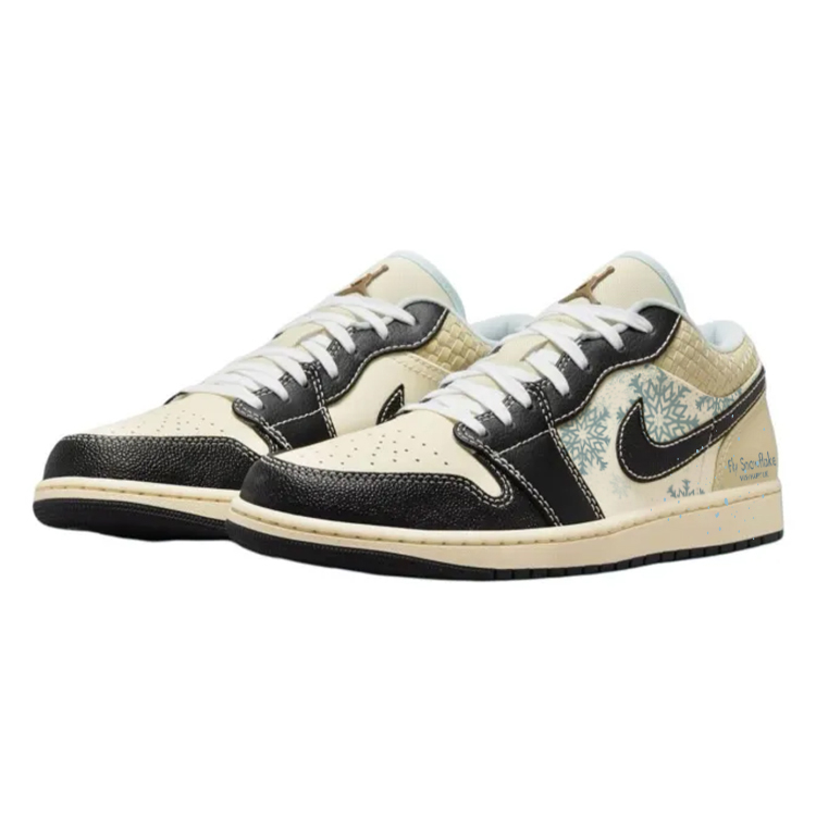 Jordan Air Jordan 1 Anti-Slip And Wear-Resistant Breathable Low-Top Vintage Basketball Shoes Men's Beige Black купить в интернет-магазине Yoocart с быстрой доставкой по России.