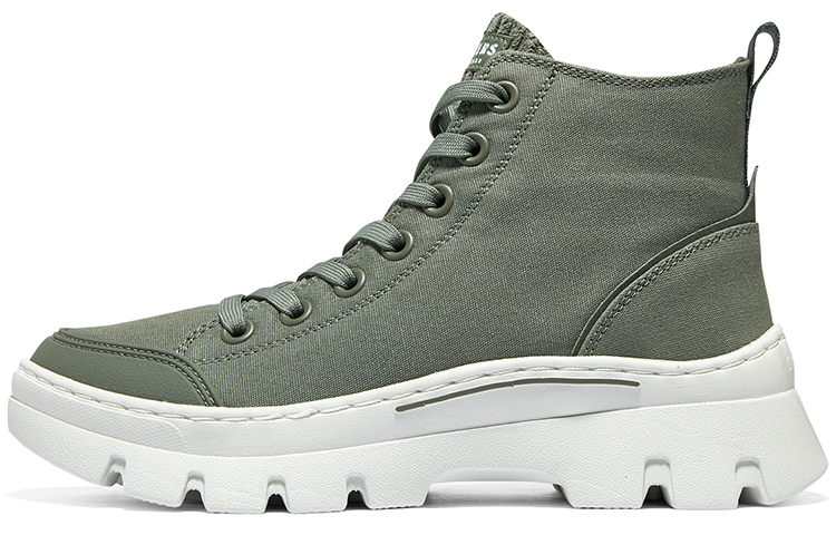 Skechers Roadies Abrasion Resistant Lightweight Cushioning High Top Canvas Shoes Women's Green