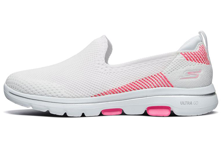 Skechers Go Walk 5 Slip On Shoes Women's Low top White/Pink