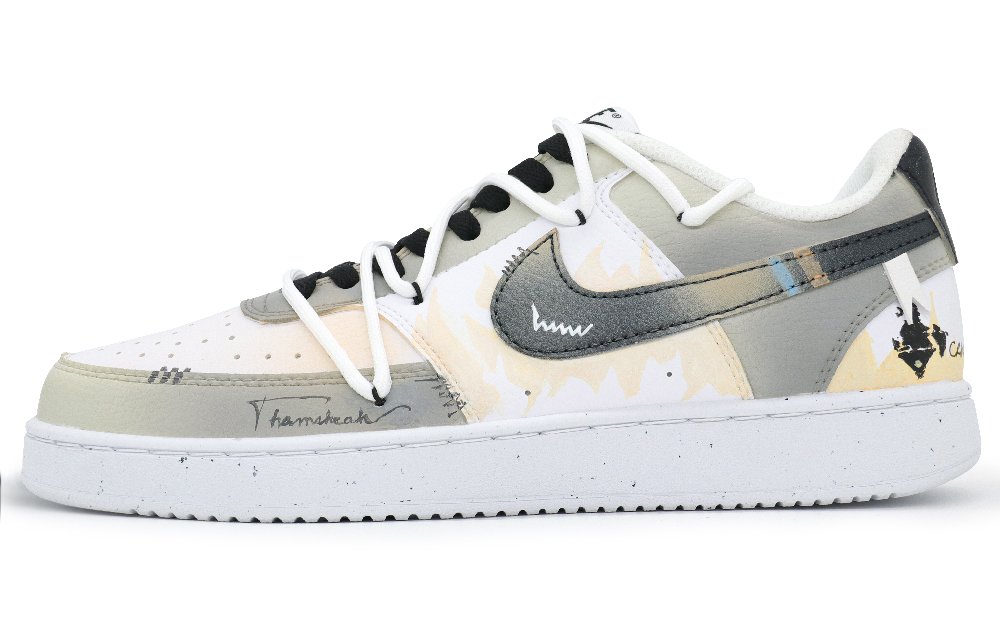 Nike Court Vision 1 Slip Resistant, Abrasion Resistant, Lightweight, Breathable Low Top Skateboard Shoes Men's Gray