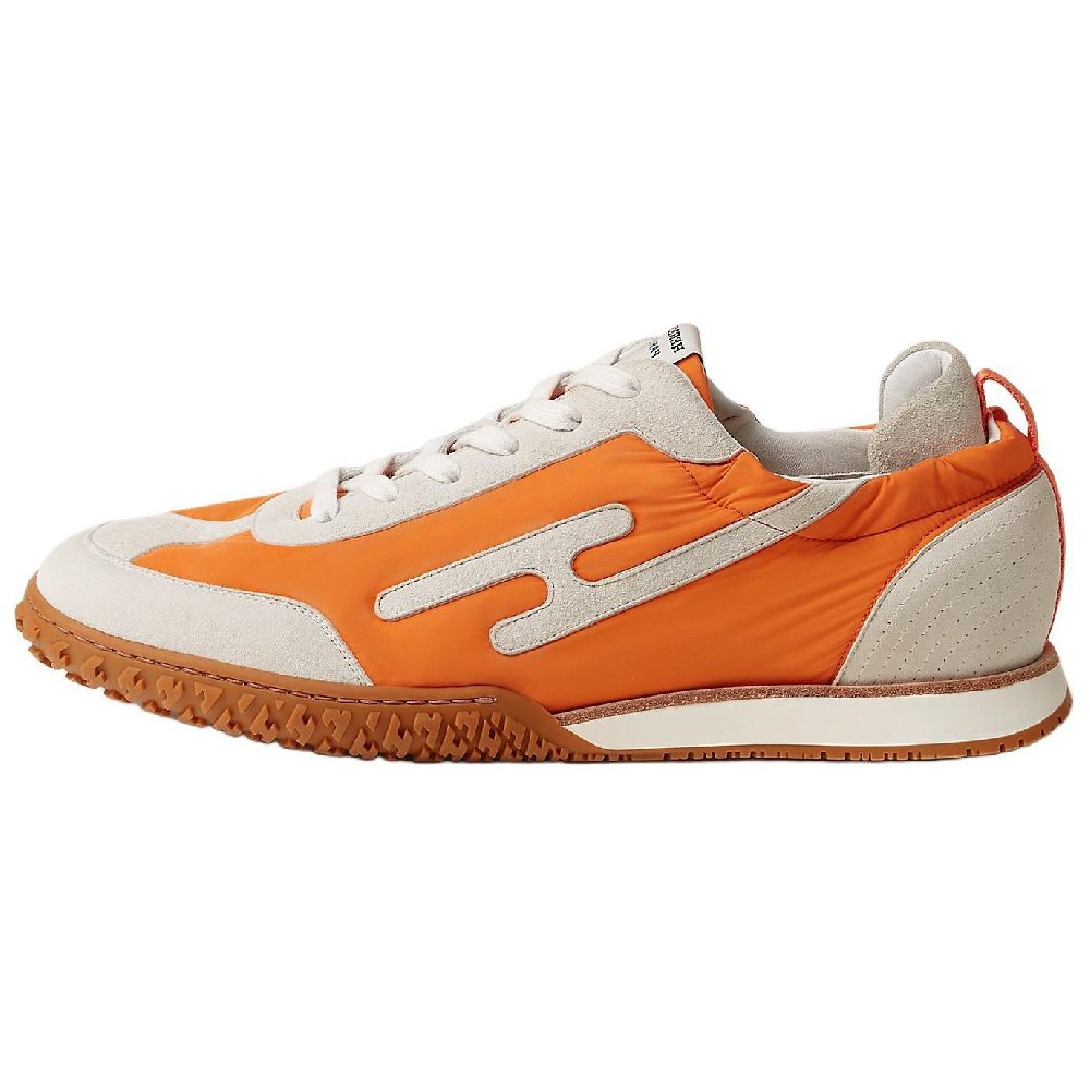 HERMES Jet Low-Top Casual Shoes Men's Beige Orange