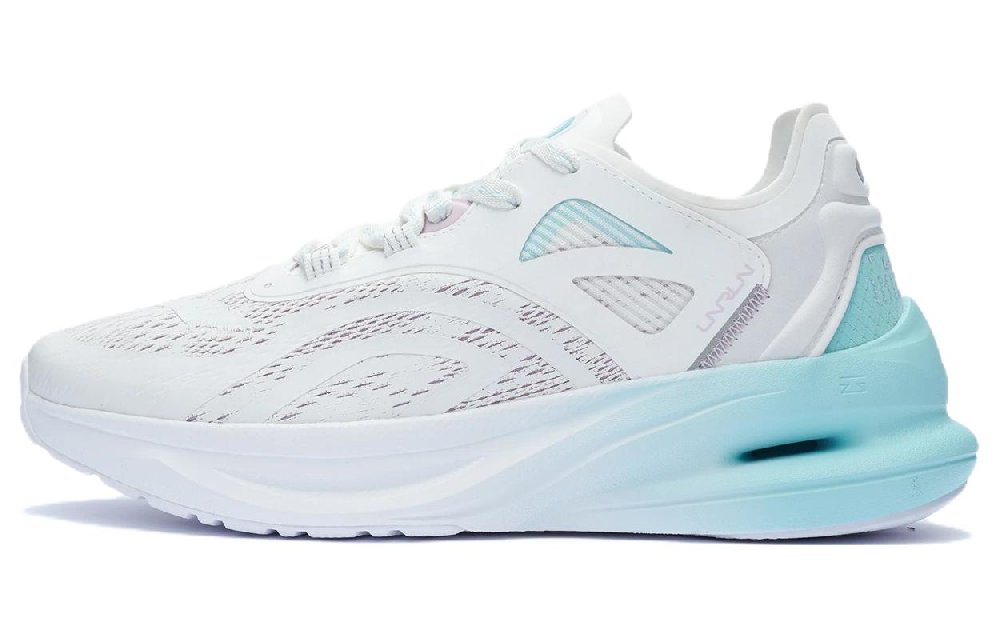 LiNing Cushioning Reflective Rebound Low-Top Running Shoes Women's White Blue