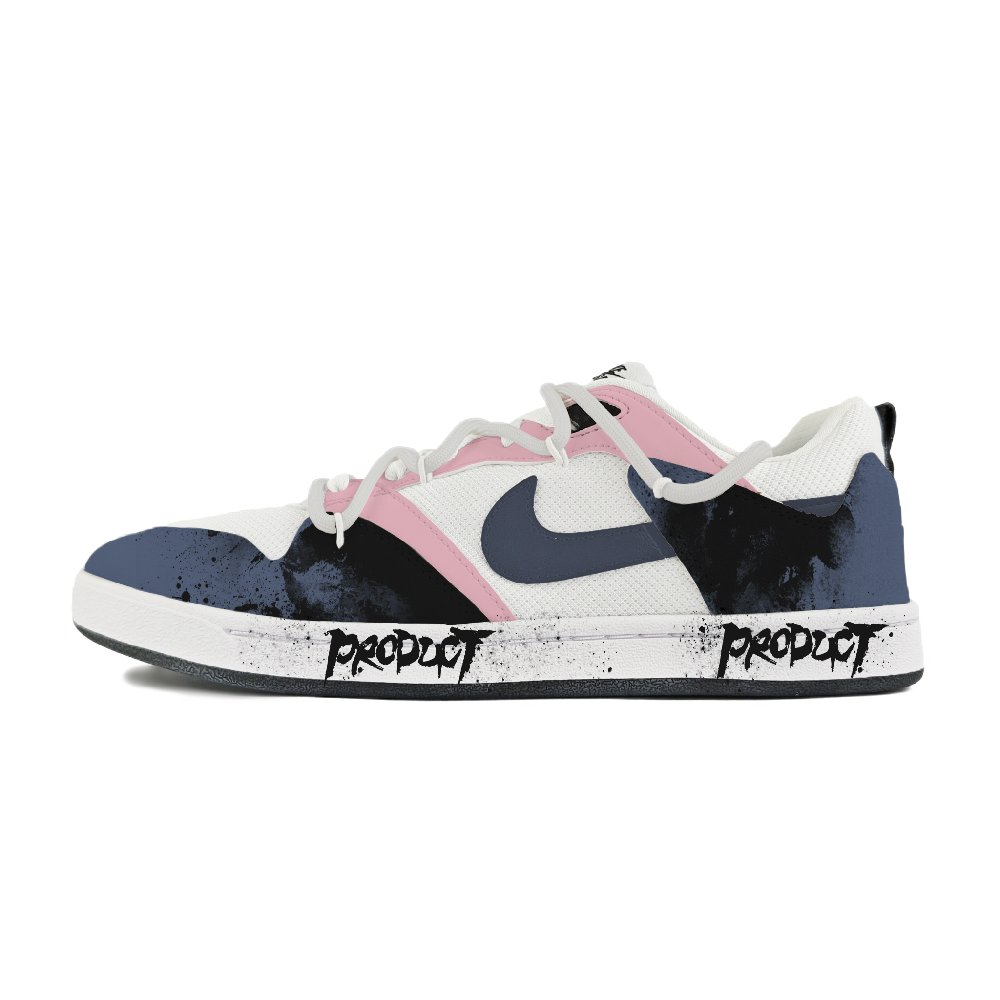 Nike SB Alleyoop Abrasion Resistant Low Top Skateboard Shoes Men's White Black Pink