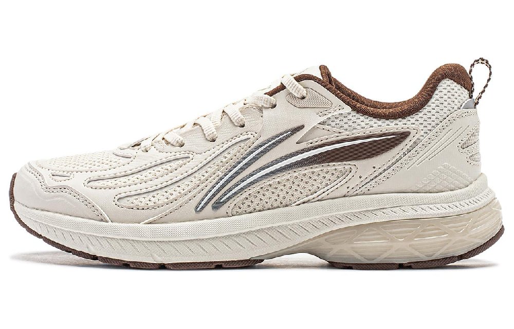 LiNing Fuyao V2 Shock Absorbers Slip Resistant Abrasion Resistant Low top Running Shoes Women's Pearl White