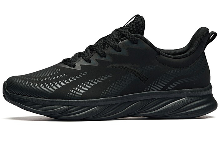 Anta Cushioning, Breathable, Lightweight Low Top Running Shoes Men's Black Gray