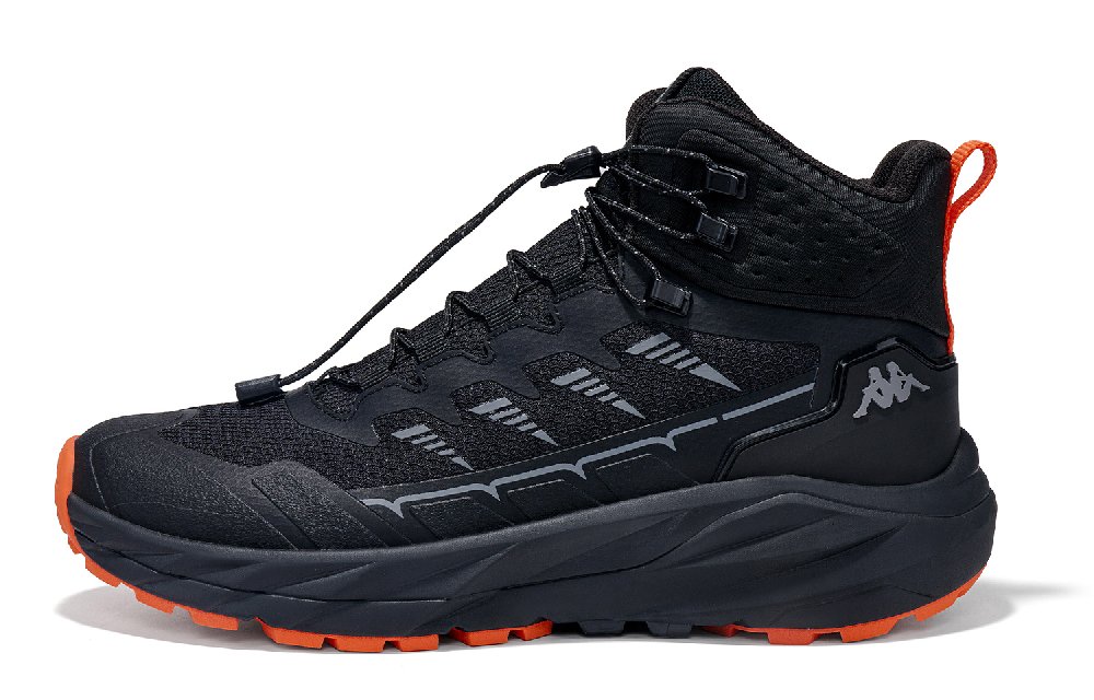 Kappa Anti Slip Wear Resistant High Top Running Shoes Men's Black