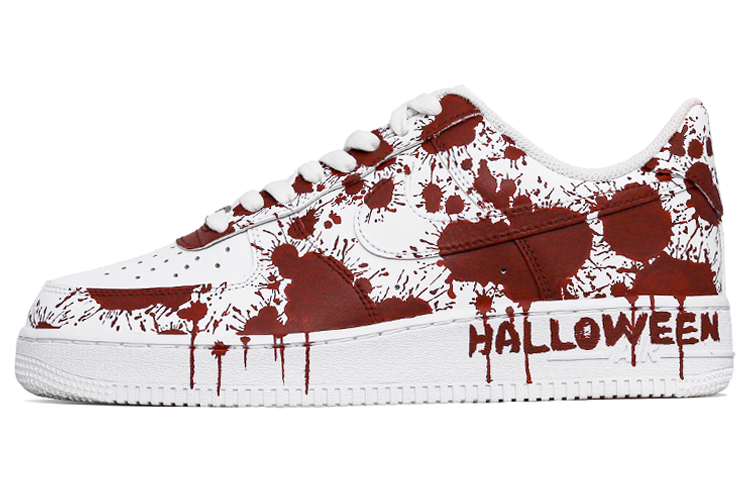 Nike Air Force 1 Low Low-Top Skateboard Shoes Men's White Red