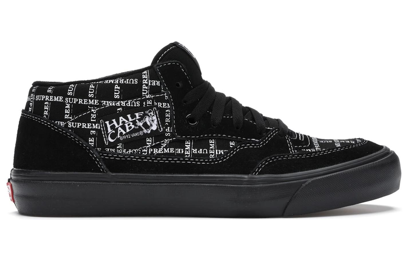 Vans Supreme X Vans Half Cab Pro '92 'Logo Pattern Black'